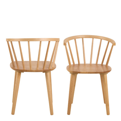 Ida Dining Chair in Oak Set of 2 – FTG, view 2