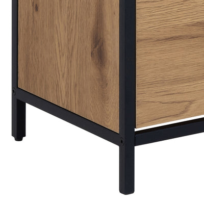 Seaford Shoe Cabinet in Black and Oak – FTG, view 10