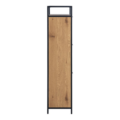 Seaford Shoe Cabinet in Black and Oak – FTG, view 3