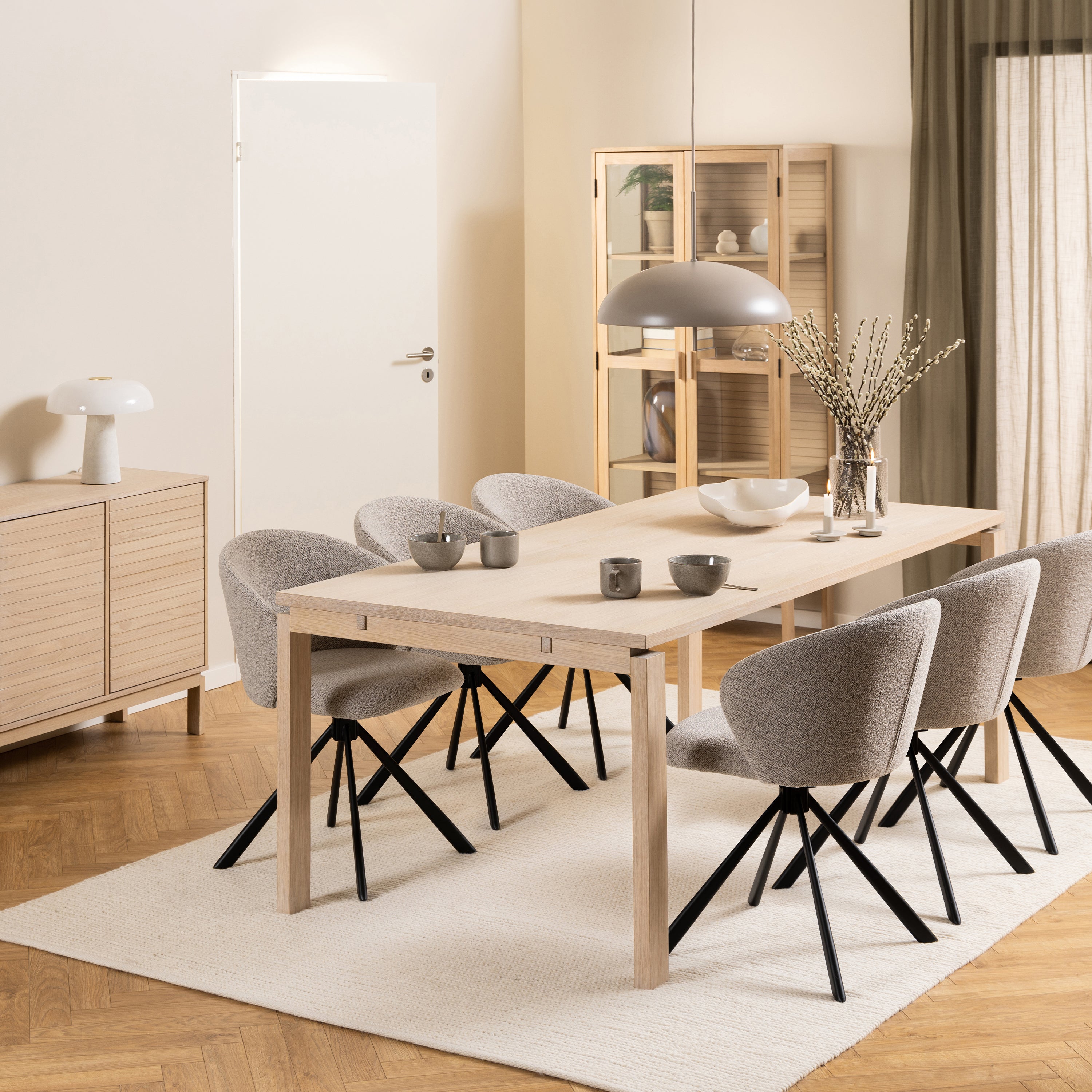 Linley Extendable Dining Table in White Oak 200/300 x 100 x 75cm – FTG, view 5