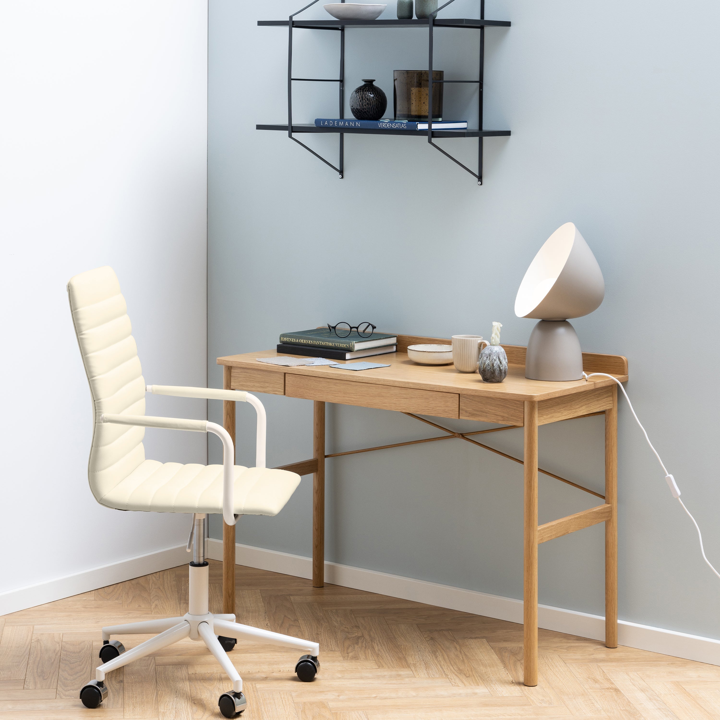Paul Office Desk in Oak – FTG, view 5