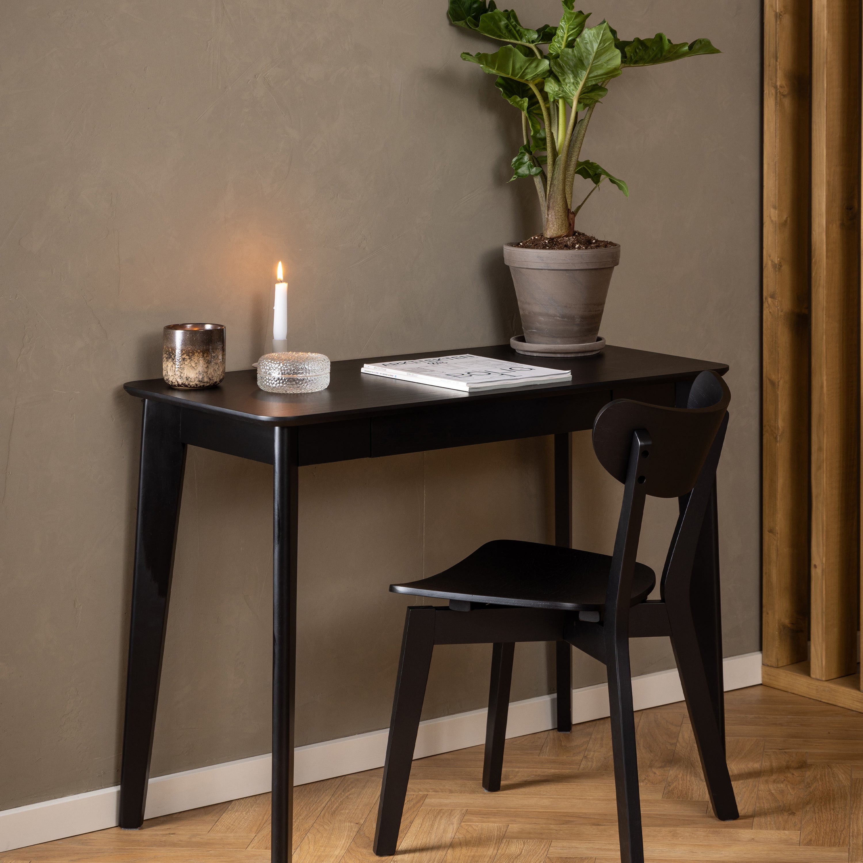 Roxby Office Desk in Black – FTG, view 5
