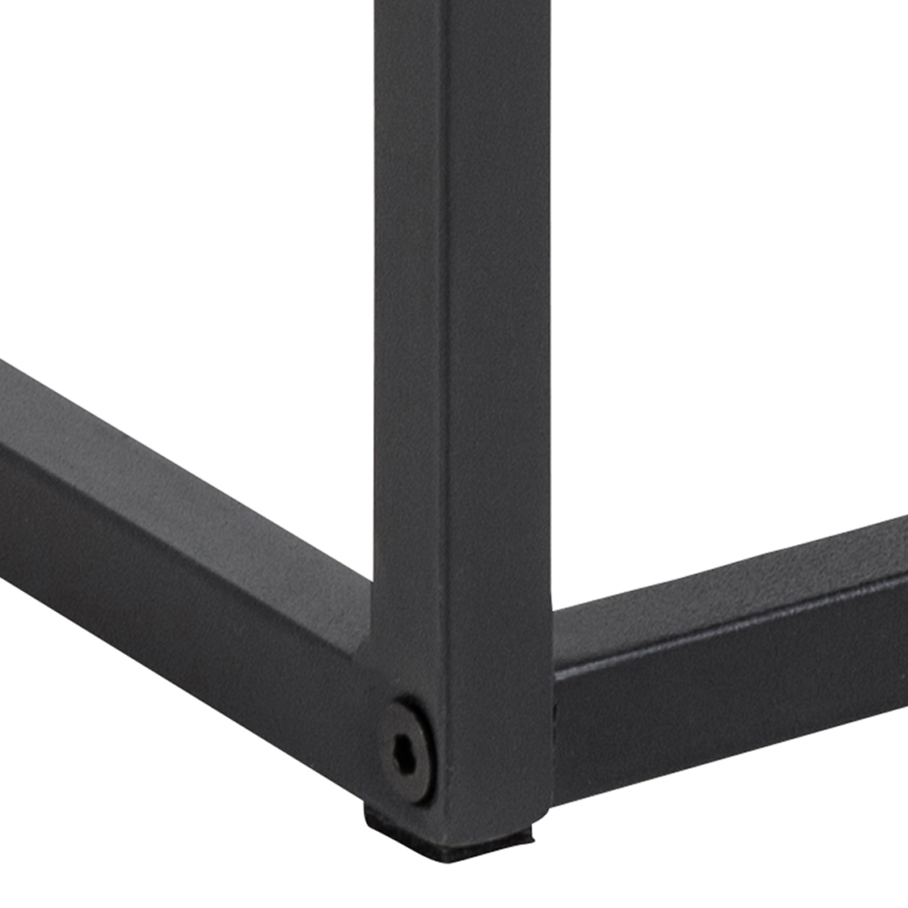 Randolf Bedside Table in Black with Smoked Glass – FTG, view 9