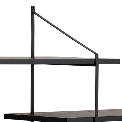 Belfast Wall Unit with 4 Shelves in Black – FTG, view 7