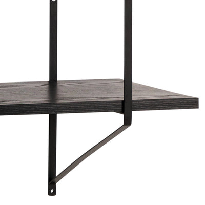 Belfast Wall Unit with 4 Shelves in Black – FTG, view 8