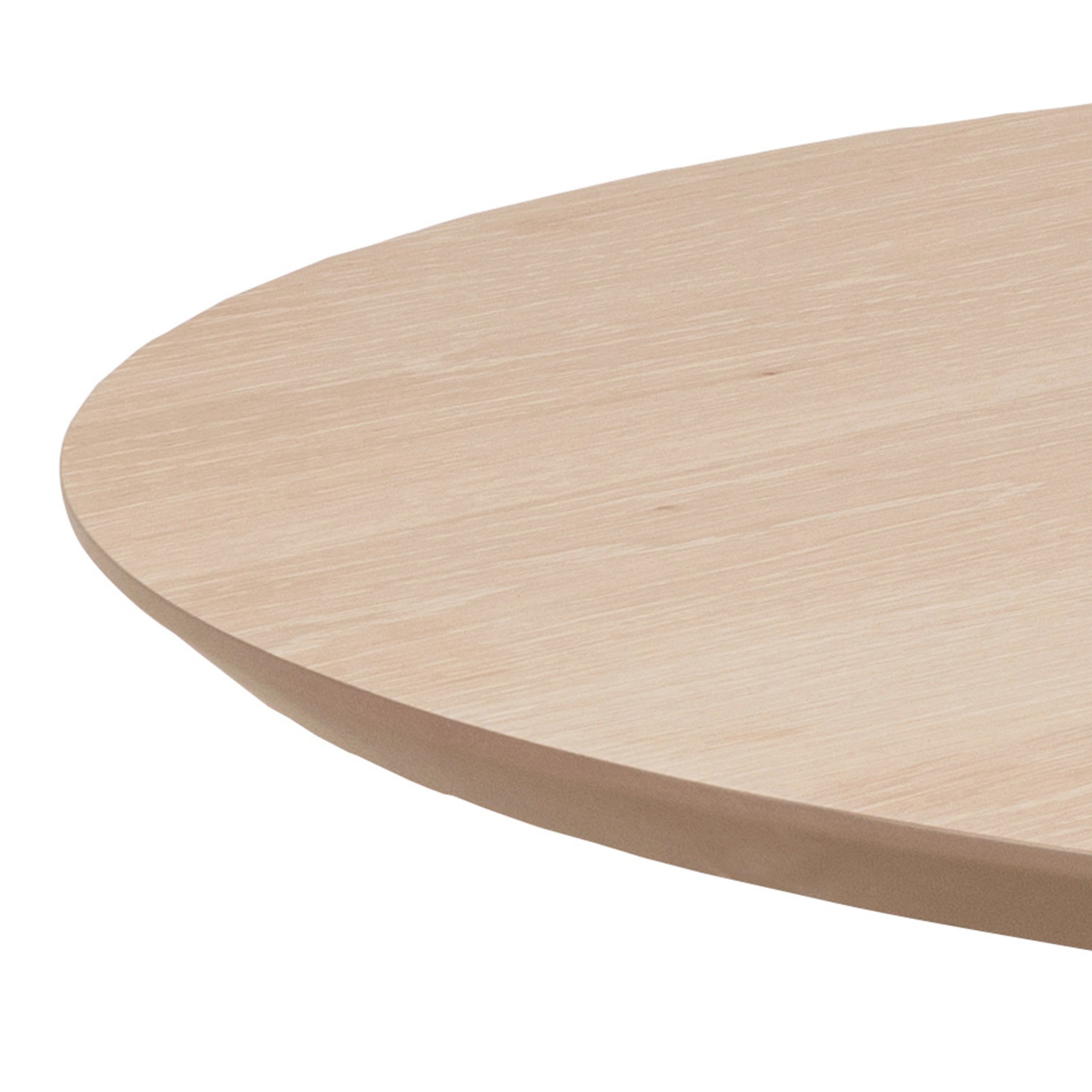 Townsville Round Dining Table in White and Oak – FTG, view 6