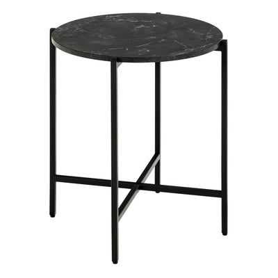 Lamoine Round Side Table in Matt Black – FTG