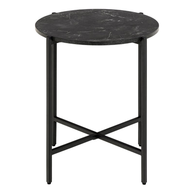 Lamoine Round Side Table in Matt Black – FTG, view 2