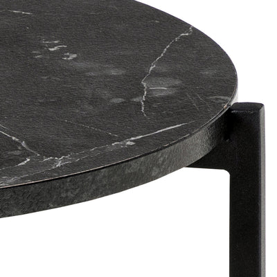 Lamoine Round Side Table in Matt Black – FTG, view 6