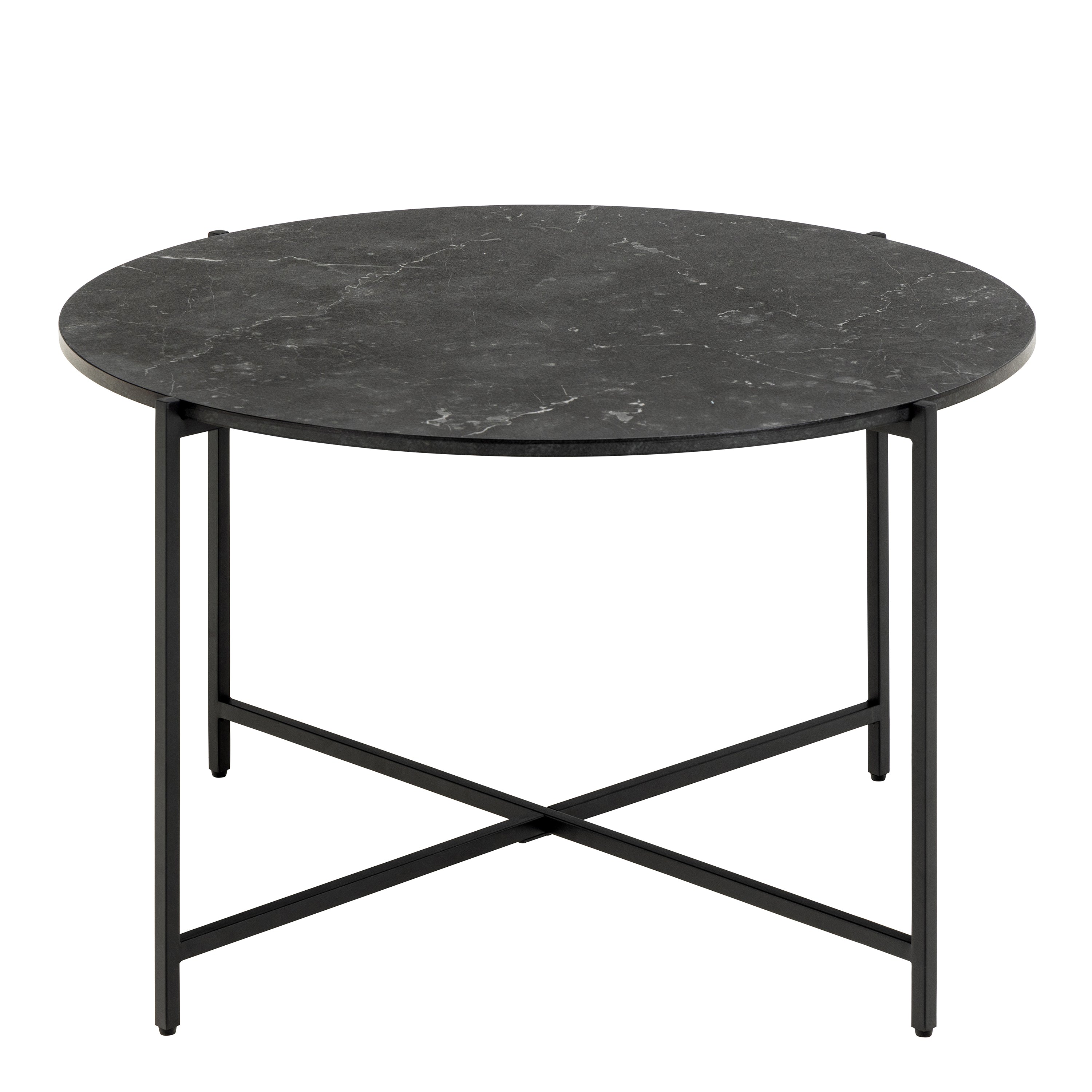 Lamoine Round Coffee Table in Matt Black – FTG, view 2