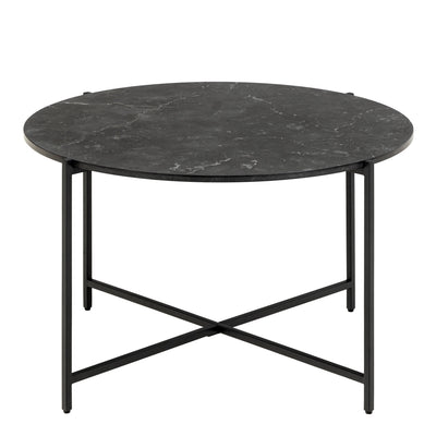 Lamoine Round Coffee Table in Matt Black – FTG, view 2