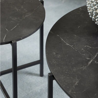 Lamoine Round Coffee Table in Matt Black – FTG, view 5