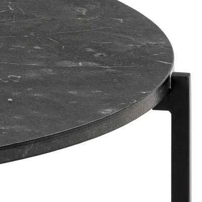 Lamoine Round Coffee Table in Matt Black – FTG, view 6