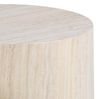 Dice Round Coffee Table Set in Light Travertine Effect – FTG, view 8