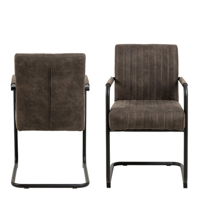 Adele Dining Chair in Grey Fabric Set of 2 – FTG, view 2