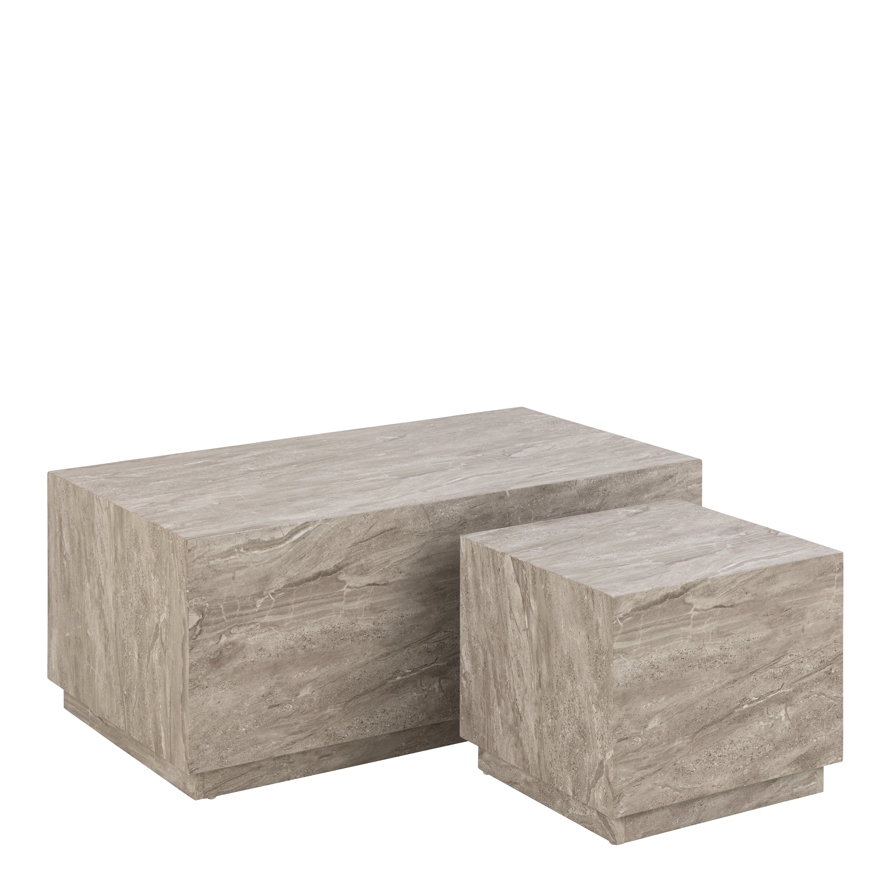 Dice Coffee Table Set in Grey Marble – FTG