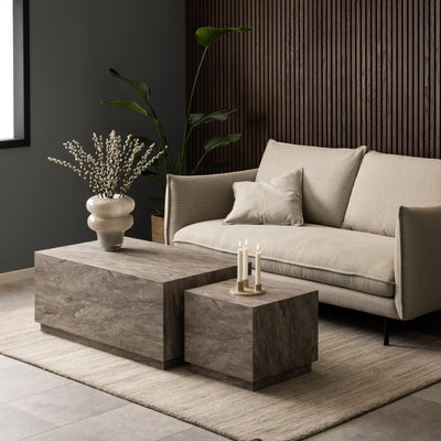 Dice Coffee Table Set in Grey Marble – FTG, view 3