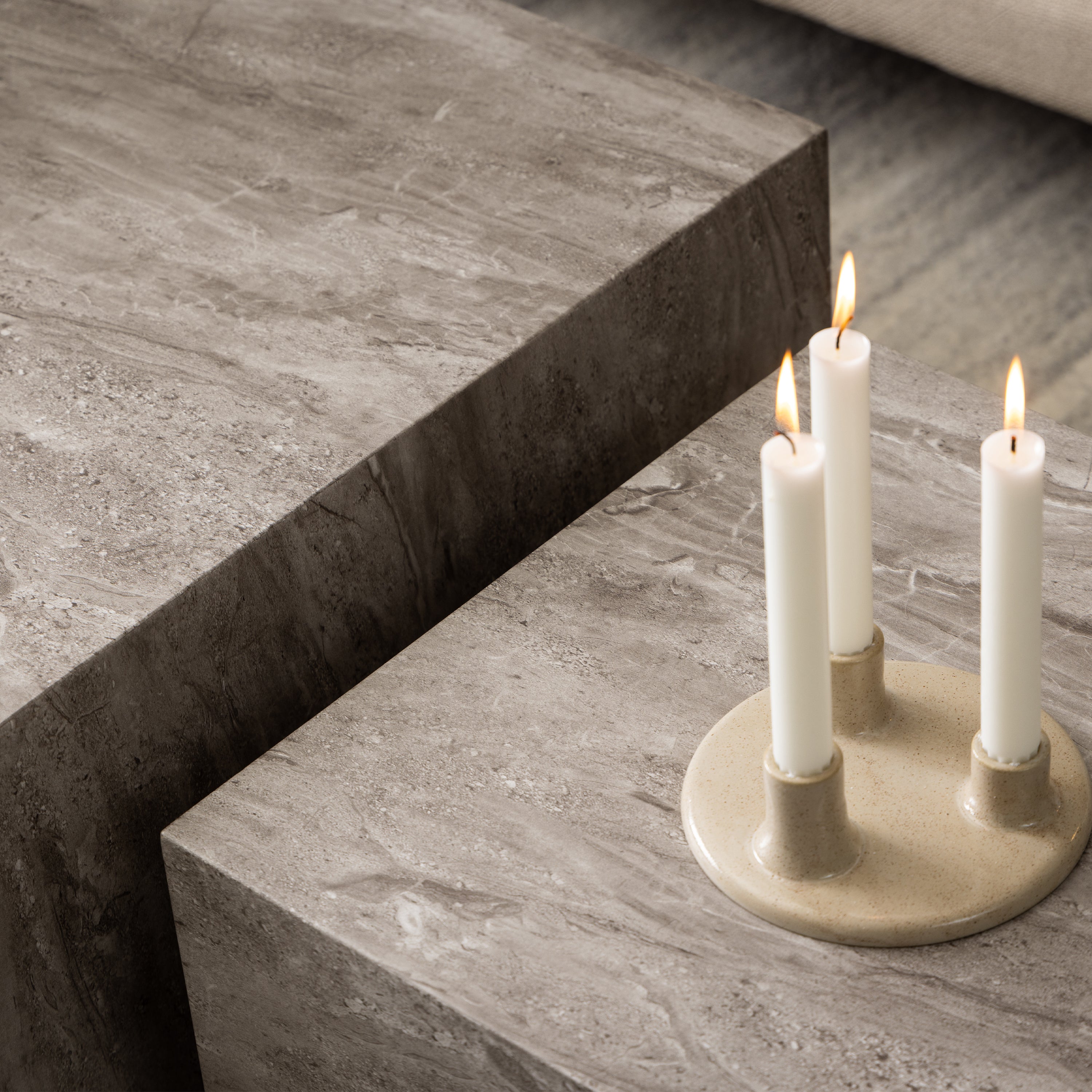 Dice Coffee Table Set in Grey Marble – FTG, view 4