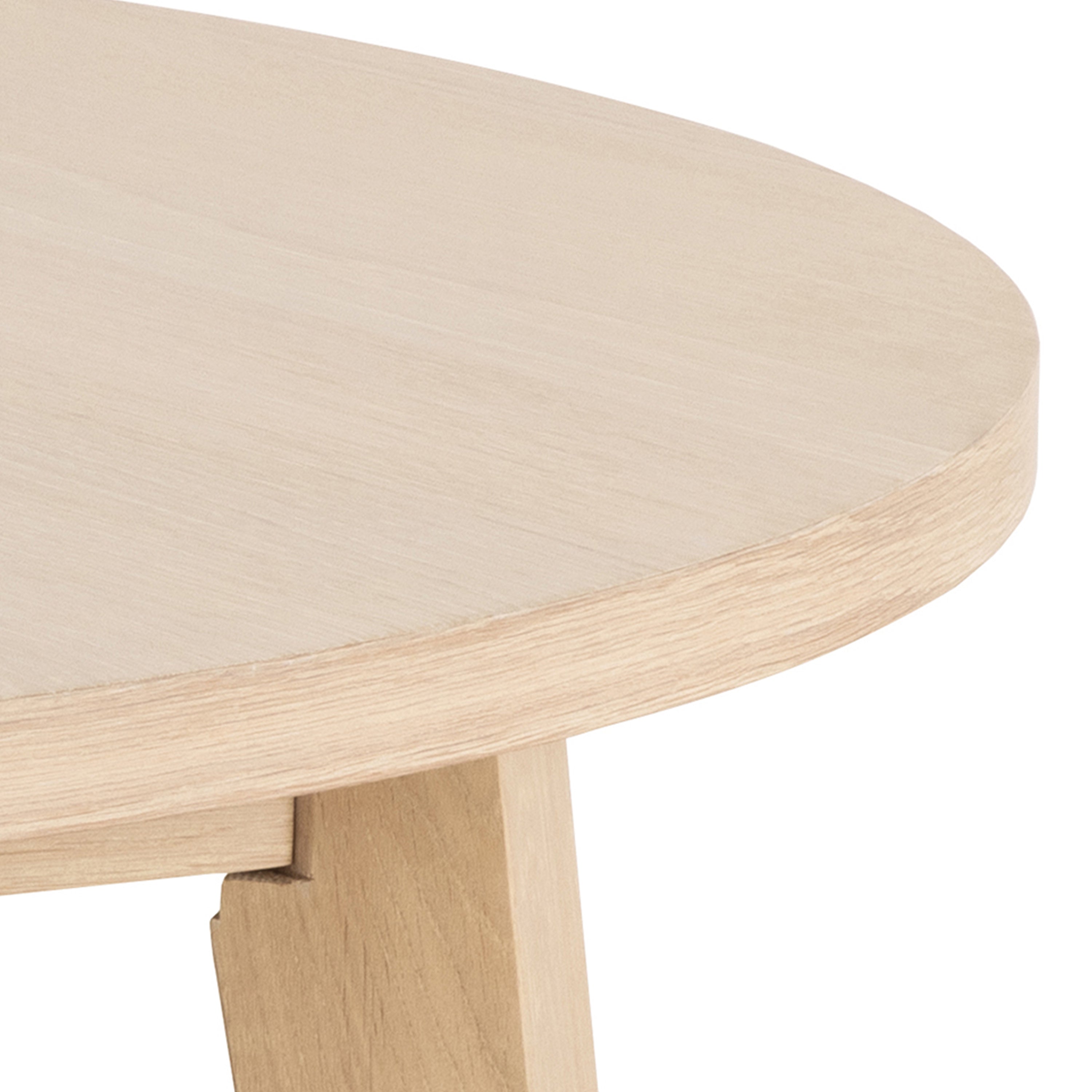 A-Line Round Dining Table in White Oak – FTG, view 4