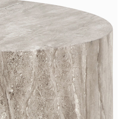 Dice Round Coffee Table Set in Grey Marble – FTG, view 6