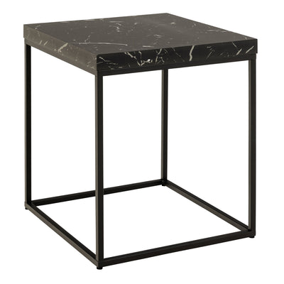 Barossa Coffee Table with Black Marble Marquina Top & Black Steel Base 40cm – FTG