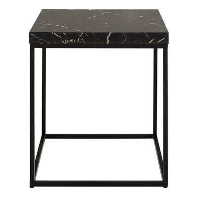 Barossa Coffee Table with Black Marble Marquina Top & Black Steel Base 40cm – FTG, view 2