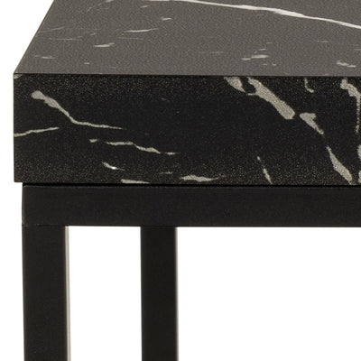 Barossa Coffee Table with Black Marble Marquina Top & Black Steel Base 40cm – FTG, view 5