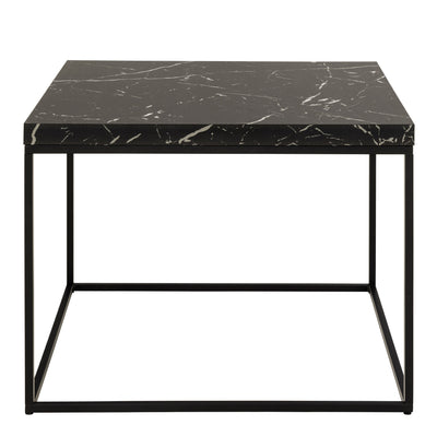 Barossa Coffee Table with Black Marble Marquina Top & Black Steel Base 60cm – FTG, view 2