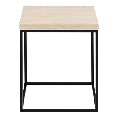 Barossa Coffee Table with Travertine Rough Paper Top & Black Powder Steel Base 40cm – FTG, view 2
