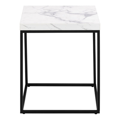 Barossa Coffee Table with White Marble Carrara Top & Black Base 40cm – FTG, view 2