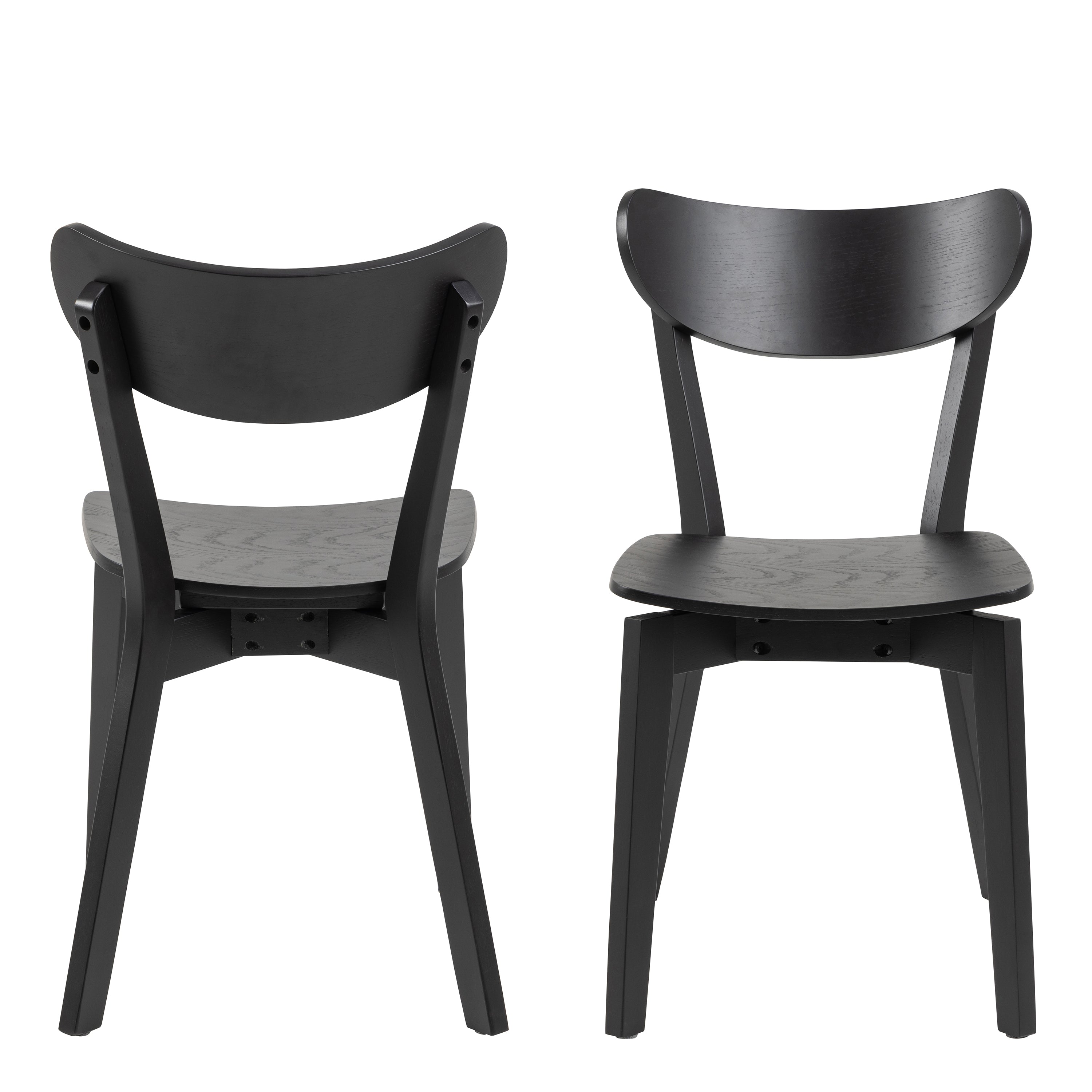 Roxby Dining Chairs in Black Set of 2 – FTG, view 2