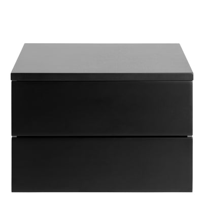 Avignon Bedside Table with 2 Drawers in Black – FTG, view 2