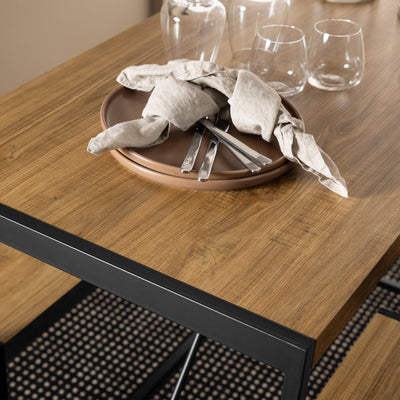 Bahamas Bar Table Set in Black and Oak – FTG, view 5