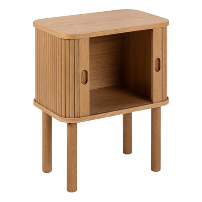 Langley Square Bedside Table in Oak – FTG, view 4
