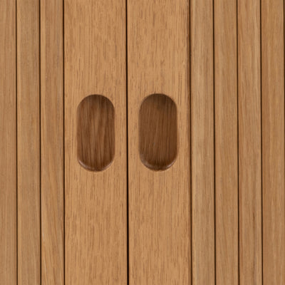 Langley Square Bedside Table in Oak – FTG, view 7