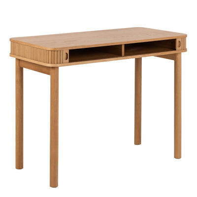 Langley Office Desk in Oak – FTG, view 4