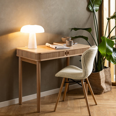 Langley Office Desk in Oak – FTG, view 5