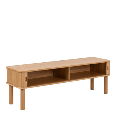 Langley TV Unit in Oak – FTG, view 4