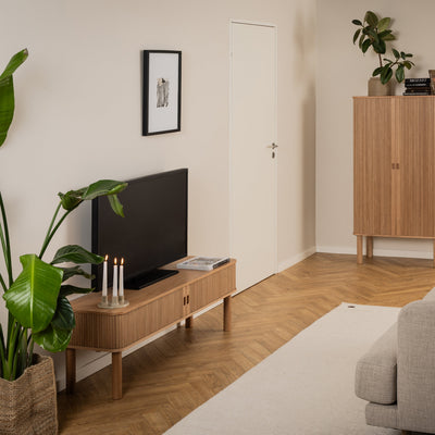 Langley TV Unit in Oak – FTG, view 5