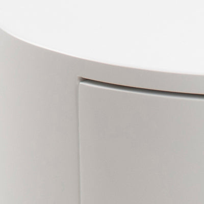 Polo Round Bedside Table in White and Black – FTG, view 6