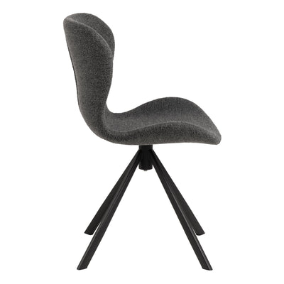 Batilda Swivel Dining Chairs in Grey Fabic Set of 2 – FTG, view 3