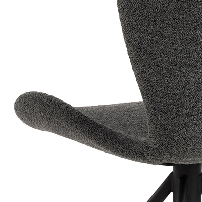 Batilda Swivel Dining Chairs in Grey Fabic Set of 2 – FTG, view 7