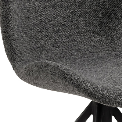 Batilda Swivel Dining Chairs in Grey Fabic Set of 2 – FTG, view 9