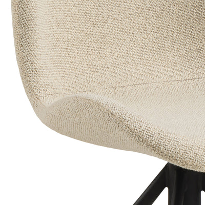 Batilda Swivel Dining Chairs in Cream Fabic Set of 2 – FTG, view 9