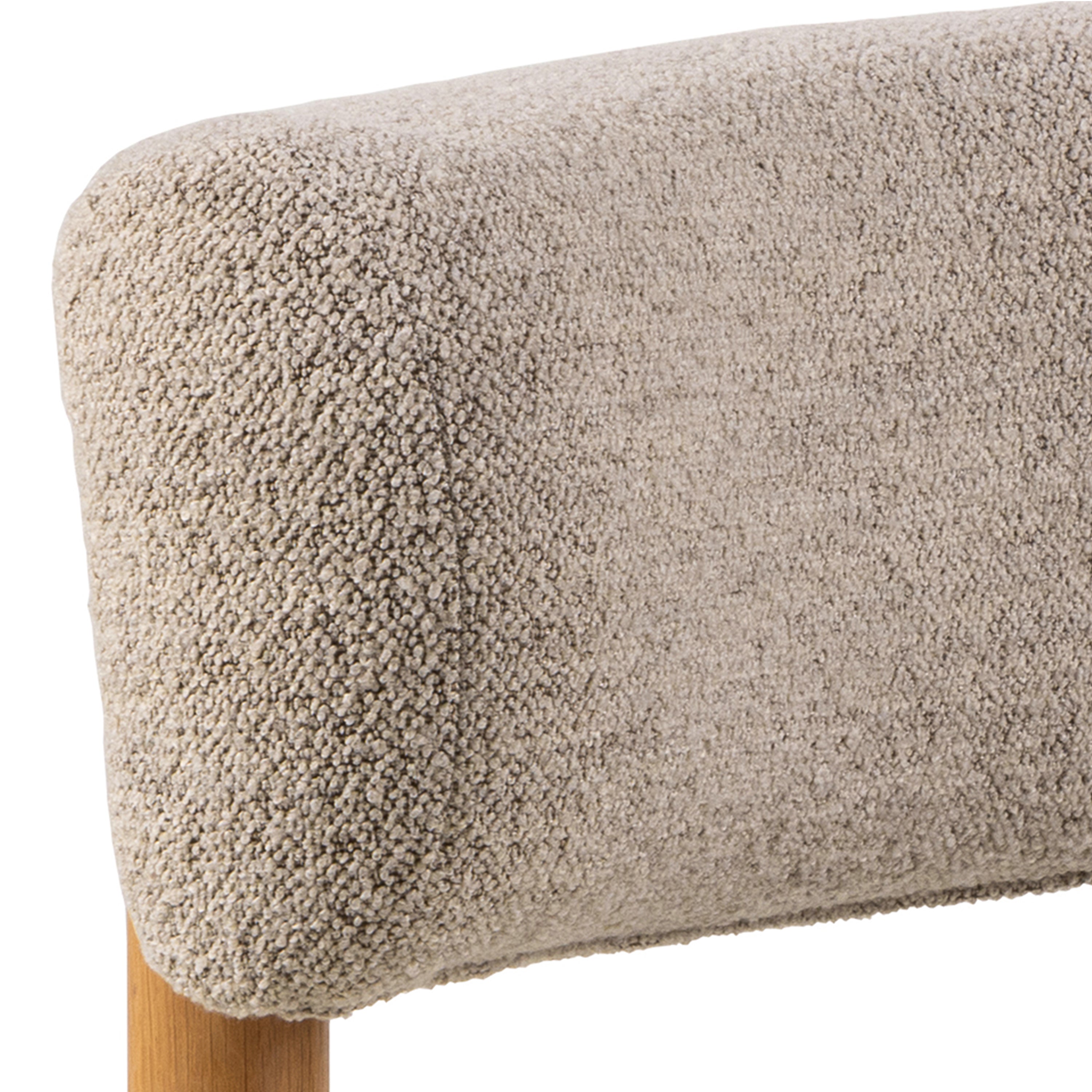 Burley Lounge Chair in Beige Fabric and Oak – FTG, view 6