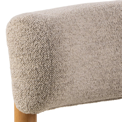 Burley Lounge Chair in Beige Fabric and Oak – FTG, view 6
