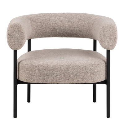 Oakfield Lounge Chair in Beige Fabic with Black Legs – FTG, view 2