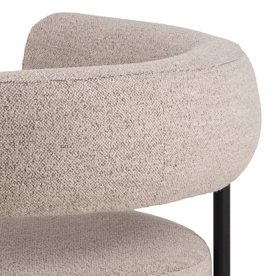 Oakfield Lounge Chair in Beige Fabic with Black Legs – FTG, view 7