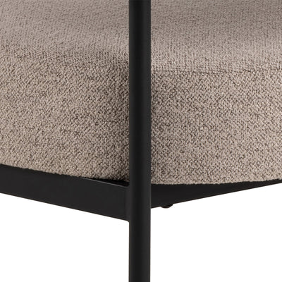 Oakfield Lounge Chair in Beige Fabic with Black Legs – FTG, view 8