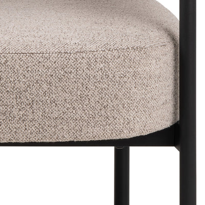 Oakfield Lounge Chair in Beige Fabic with Black Legs – FTG, view 9